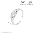 Versatile S925 sterling silver ring with sparkling diamonds and a small floral design