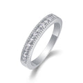 S925 Sterling Silver Moissanite Stackable Ring for Daily Wear
