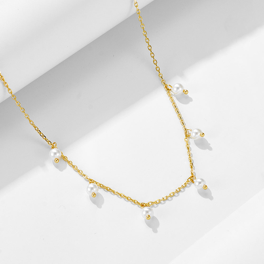 S925 Sterling Silver Shell Pearl Necklace