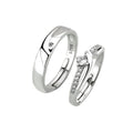 925 Sterling Silver Möbius Strip Moissanite Couple Rings