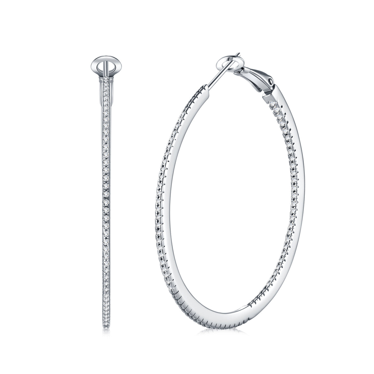 S925 Silver Statement Moissanite Earrings