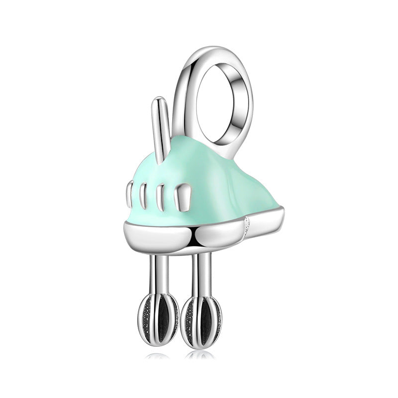 S925 Sterling Silver Cartoon Eggbeater Pendant