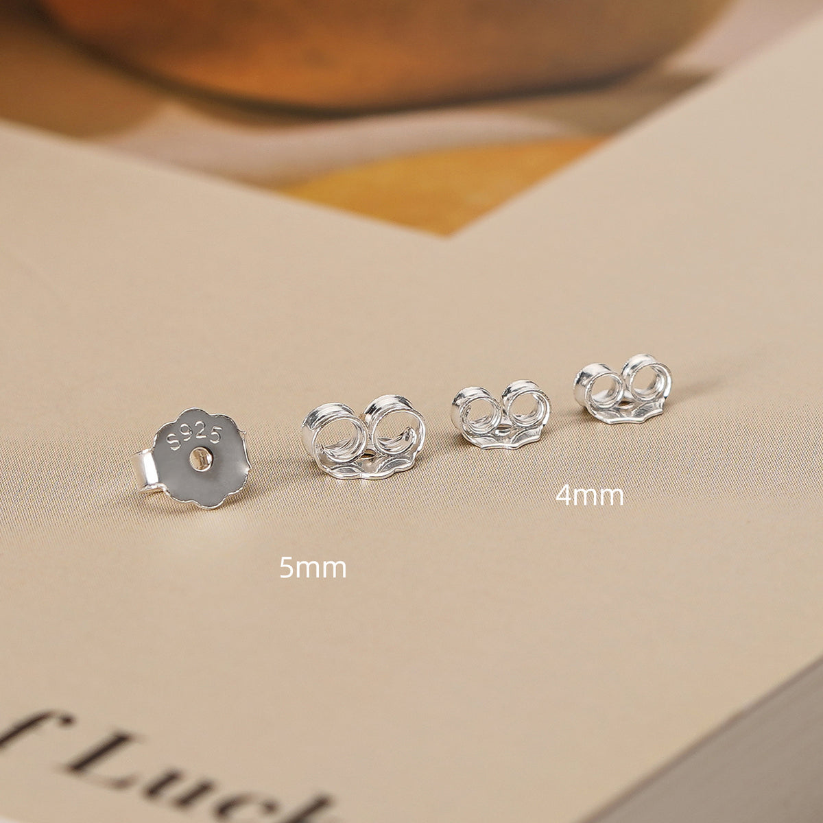 S925 pure tremella plug anti-slip earrings accessories