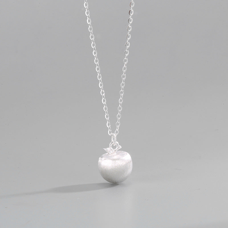 S925 Sterling Silver Christmas Mini Apple Necklace