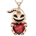 S925 Silver Halloween Baby Devil Heart Necklace