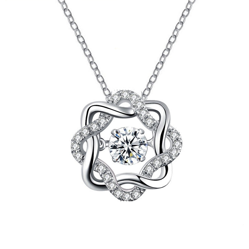 S925 Sterling Silver Moissanite Eight Awn Star Pendant Necklace