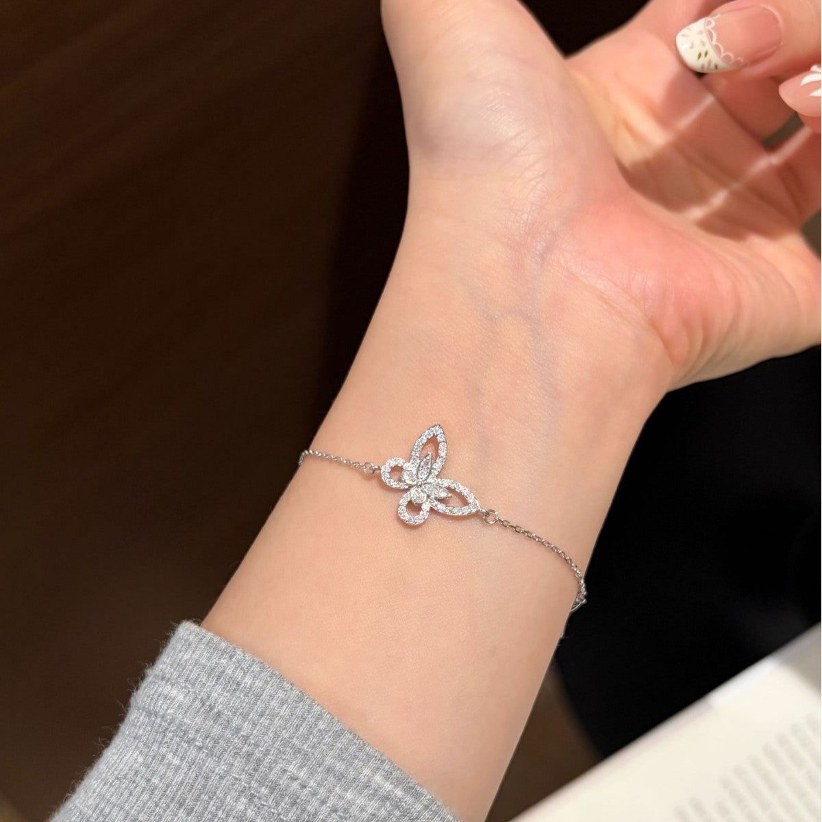 S925 Sterling Silver Phantom Butterfly Bracelet