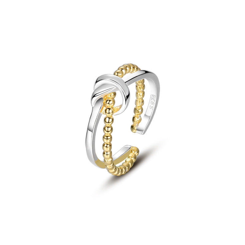 S925 Sterling Silver Open Knot Ring