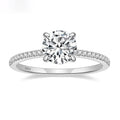 S925 silver four-claw 1.2-carat zircon silver ring