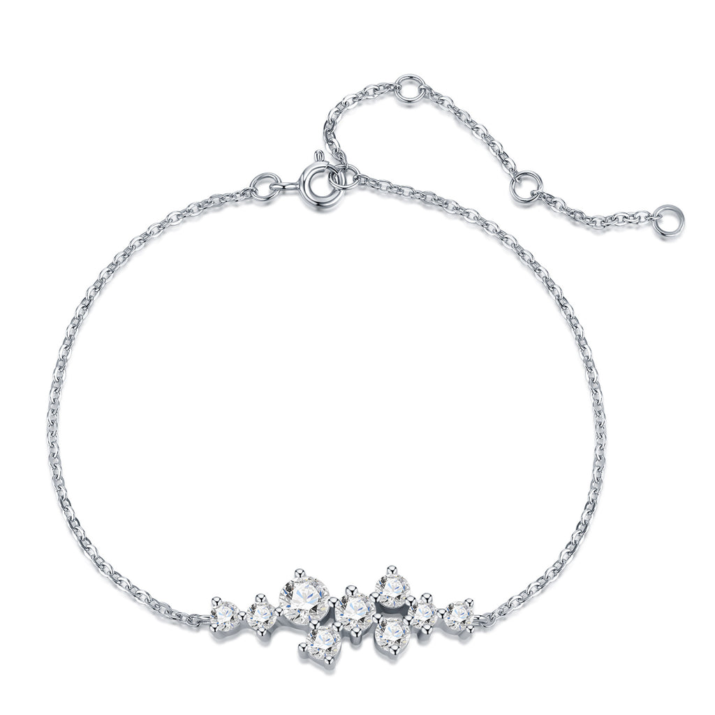 Non-fading S925 silver moissanite bracelet