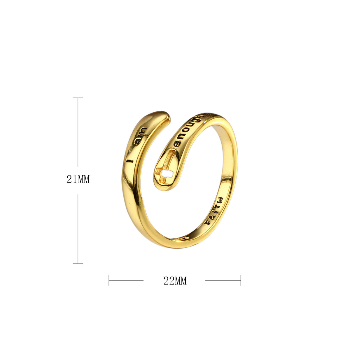 S925 Sterling Silver Openwork Cross Ring