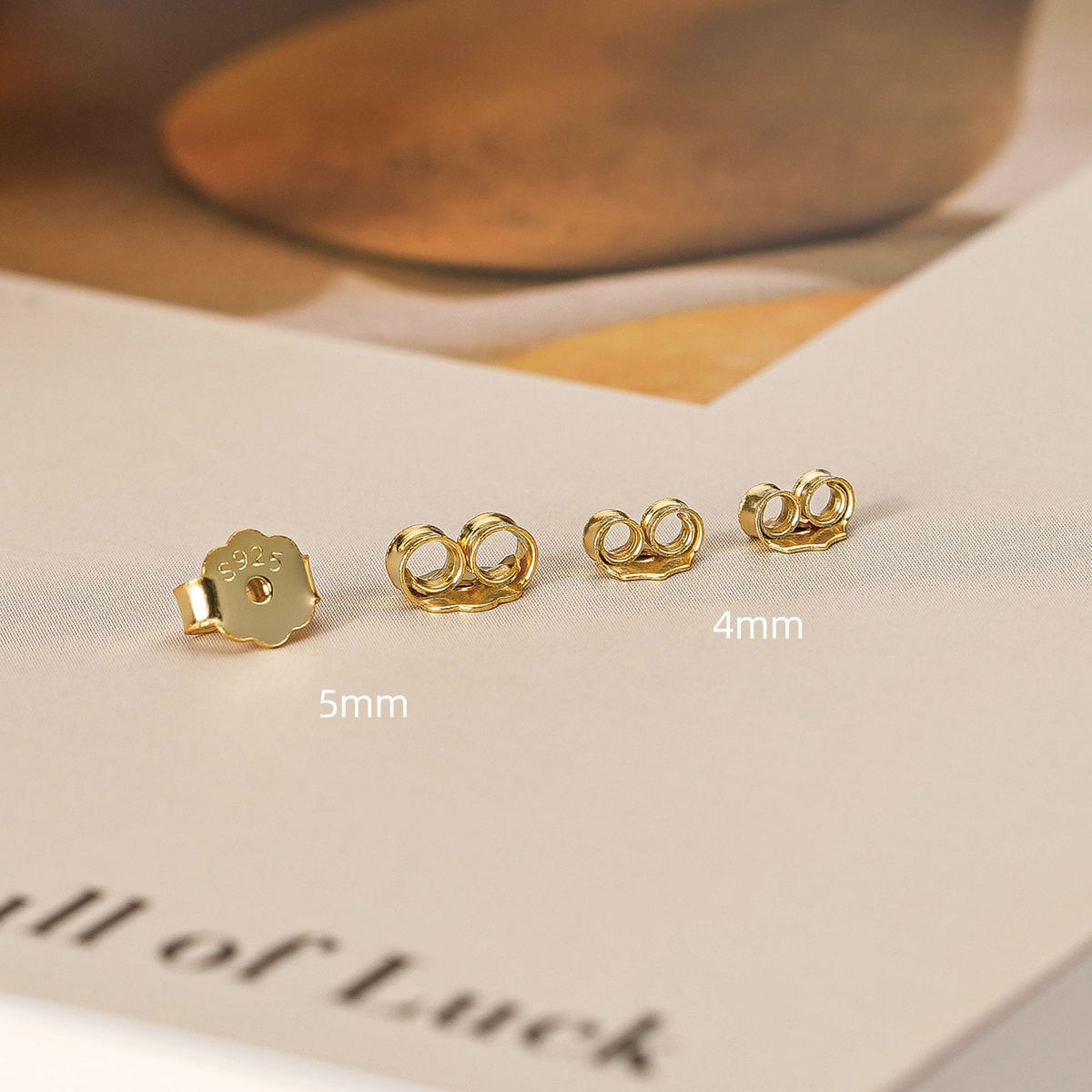 S925 pure tremella plug anti-slip earrings accessories