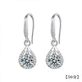925 Sterling Silver Teardrop Earrings — Premium-Look Moissanite Studs for Women