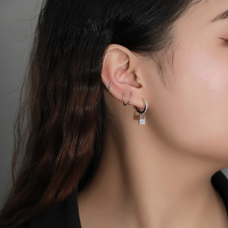 925 Sterling Silver Zircon Stud Earrings