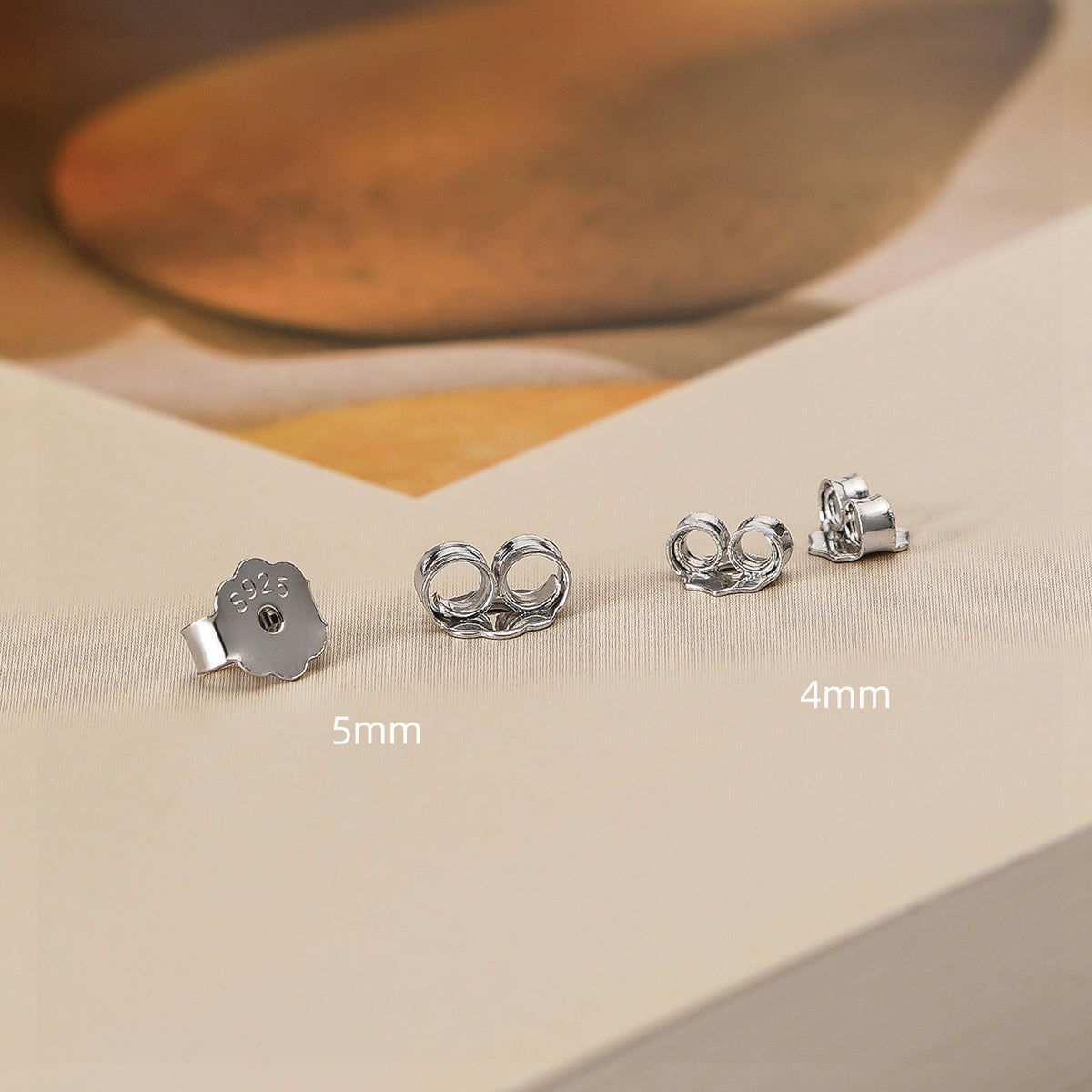 S925 pure tremella plug anti-slip earrings accessories