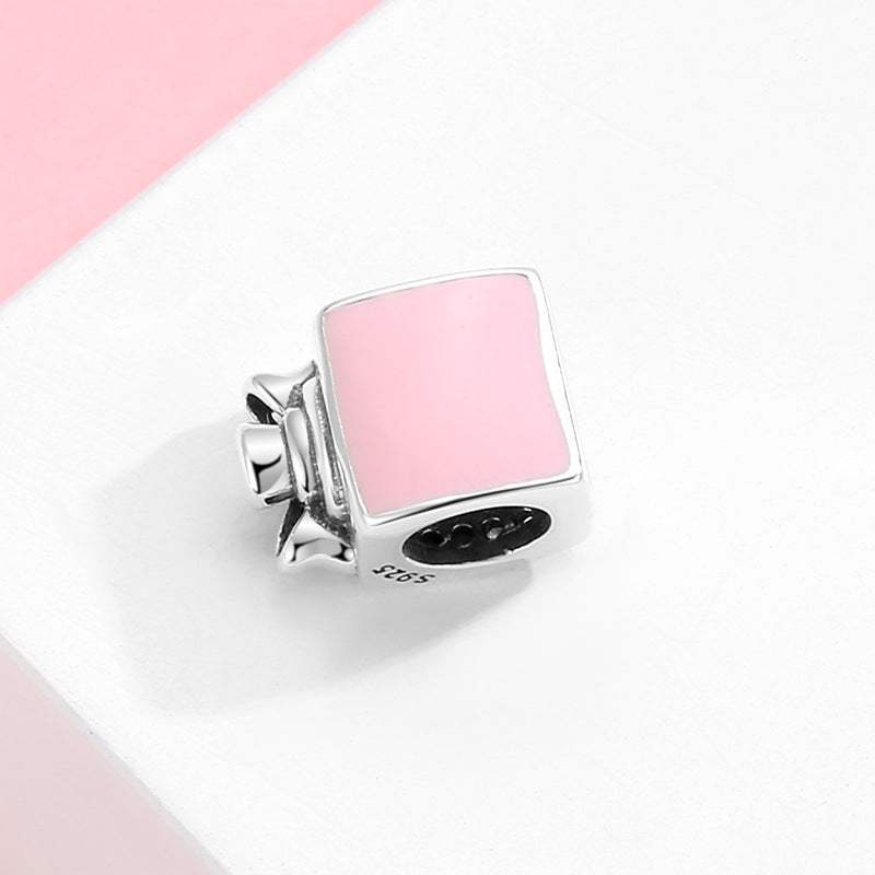 S925 Sterling Silver Perfume Bottle Inlaid Zircon Pendant