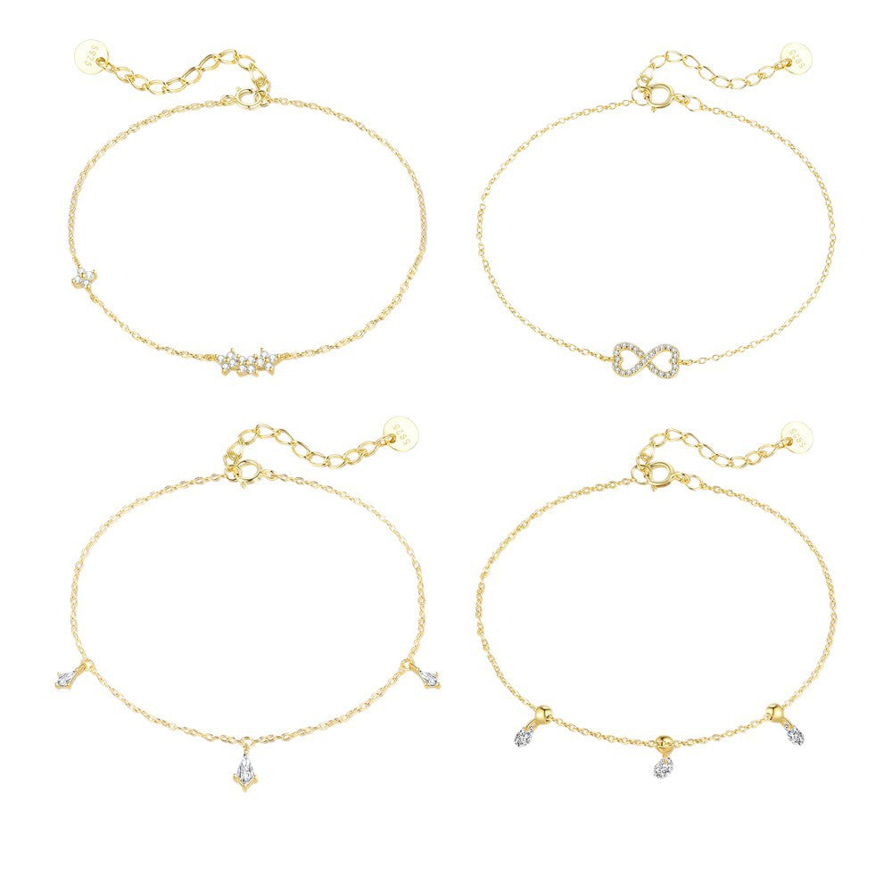 S925 Sterling Silver Bracelet with Zirconia