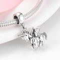 S925 Sterling Silver Pegasus Unicorn Pendant