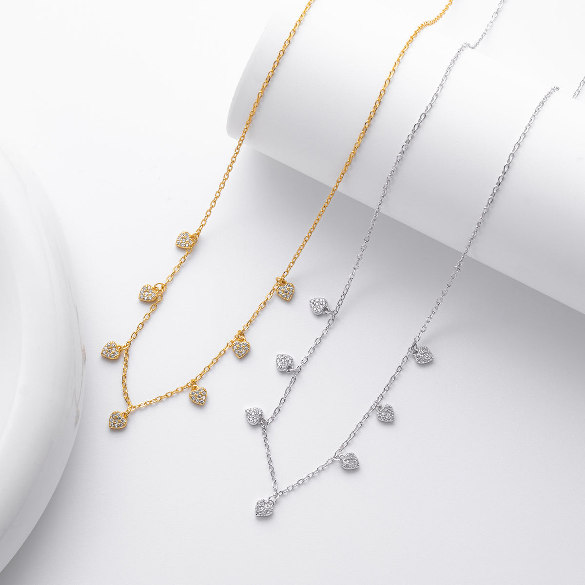 S925 pure silver zirconia ins exclusive necklace