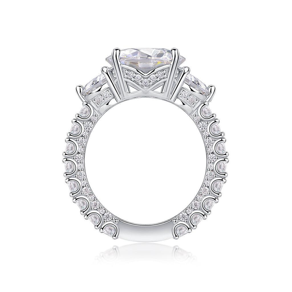 S925 Sterling Silver Ring with Moissanite