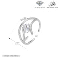 S925 Sterling Silver Ring, Korean Fashion Trendsetter, Exquisite Stone Setting, Adjustable Opening