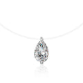 S925 Sterling Silver Mermaid Tears Moissanite Water Drop Pendant Necklace