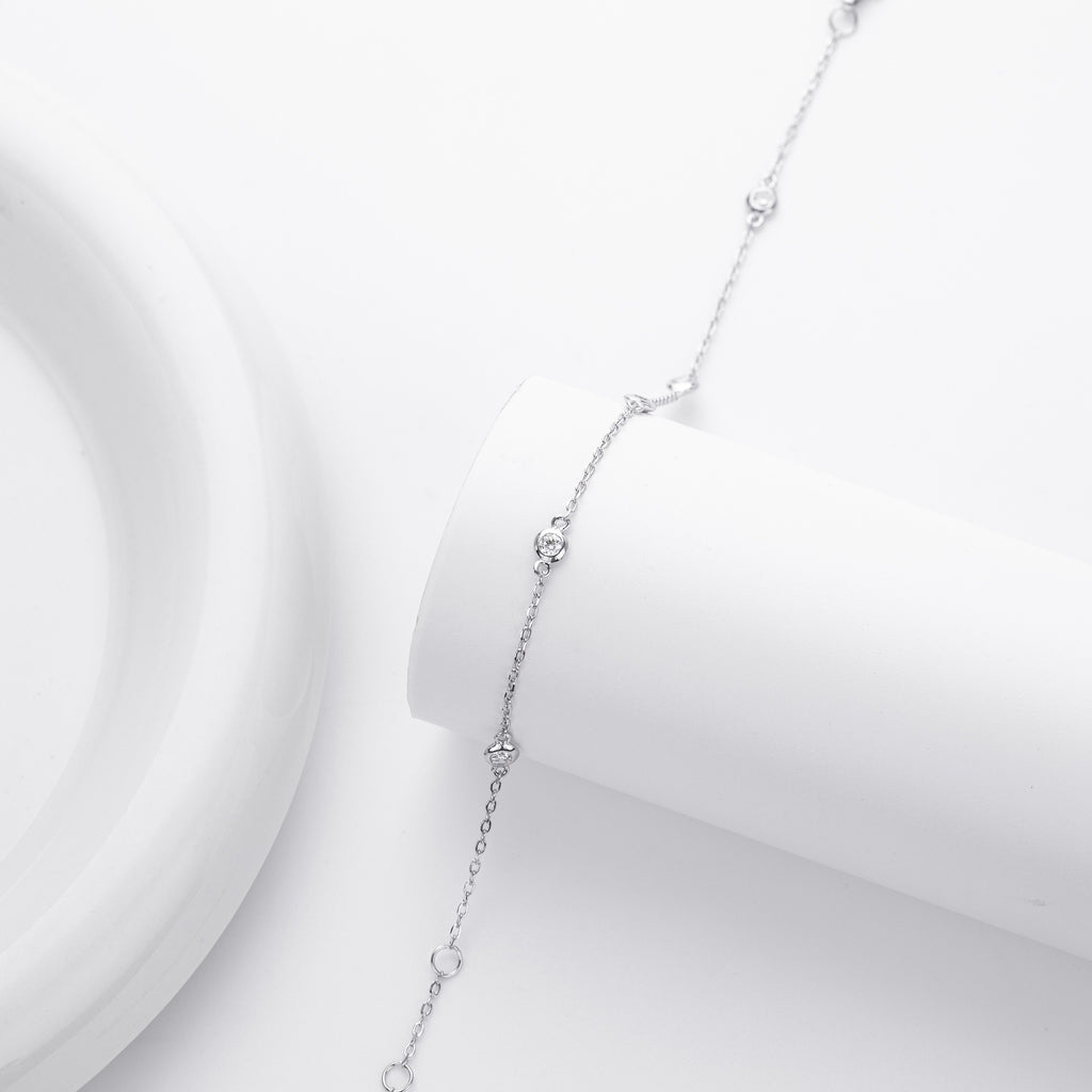 S925 Sterling Silver and Zircon Bracelet