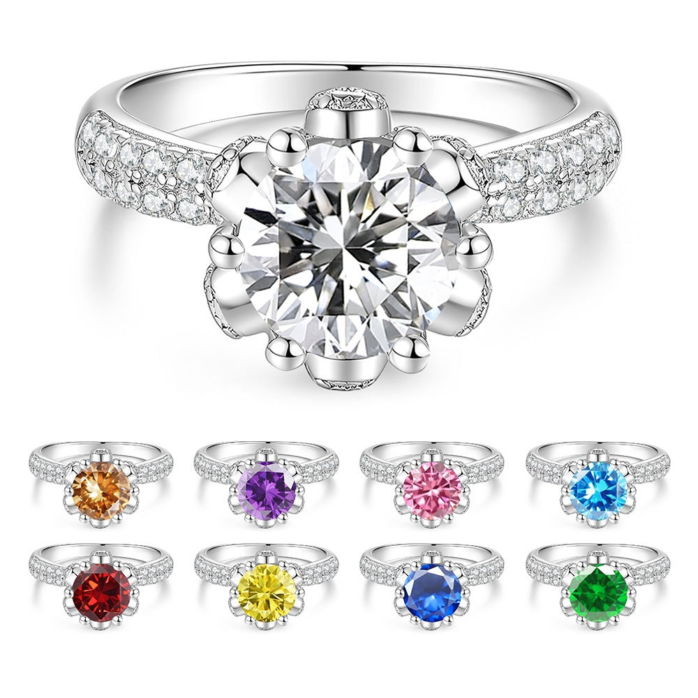 S925 Sterling Silver Moissanite Ring
