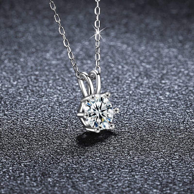 S925 Sterling Silver Classic Six-Claw Necklace