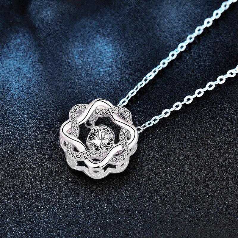 S925 Sterling Silver Moissanite Eight Awn Star Pendant Necklace