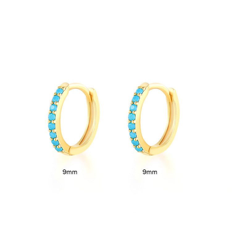 925 Sterling Silver & Zircon Hoop Earrings (men and women)