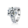 S925 Sterling Silver 10 Karat Bow Diamond Moissanite Ring 