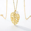 S925 Sterling Silver Leaf Pendant Necklace
