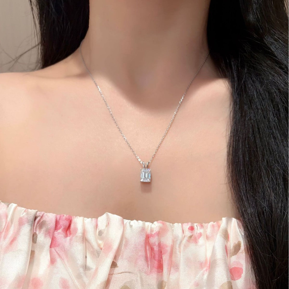 S925 Sterling Silver Moissanite Necklace