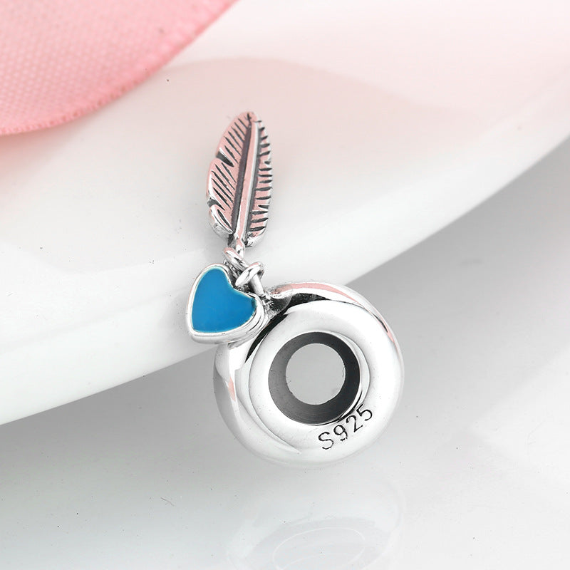 S925 Sterling Silver Feather Pendant
