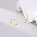 925 Sterling Silver C-Shaped Earrings