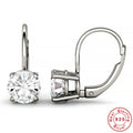 S925 Sterling Silver 1-Carat Moissanite Four-Prong Earrings