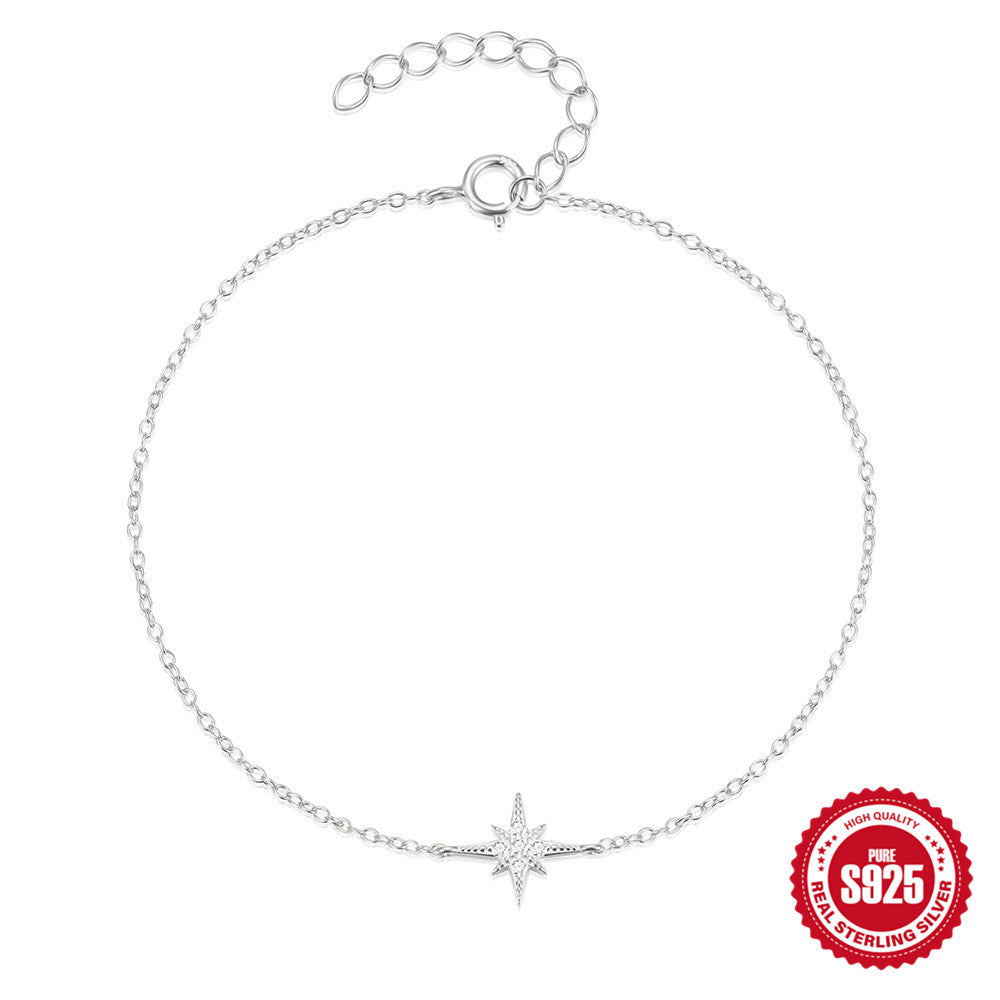 925 sterling silver octagonal zircon bracelet