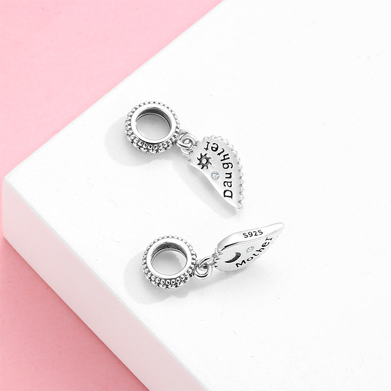 S925 Sterling Silver Heart-Shaped Zircon Pendant