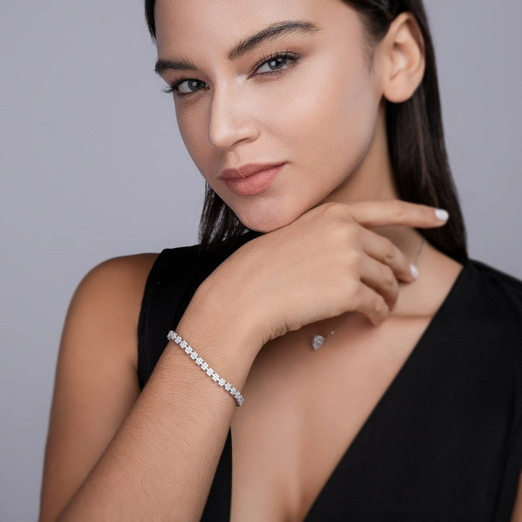 S925 Silver Moissanite Bracelet