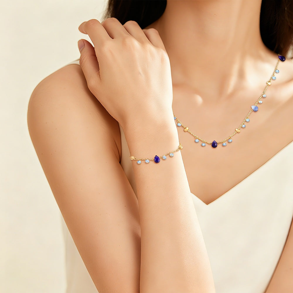 S925 Sterling Silver Crystal Necklace and Bracelet