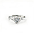 S925 Sterling Silver Moissanite Asterism Guard Ring