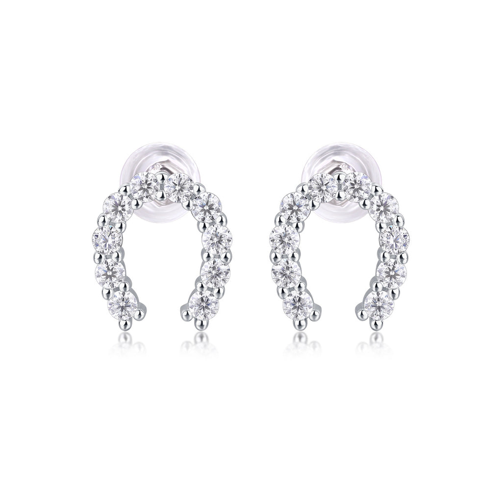 S925 Silver "Happiness" Moissanite Stud Earrings