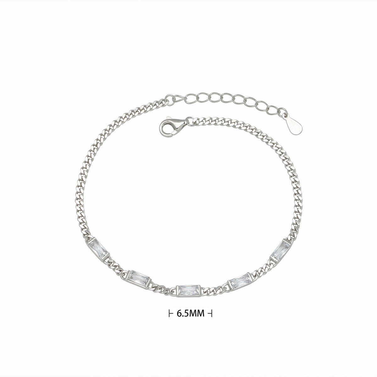 S925 Sterling Silver Cubic Zirconia Bracelet