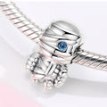 S925 Sterling Silver Mummy Egyptian Style Zircon Pendant