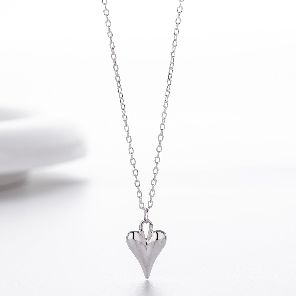 S925 Sterling Silver Heart Necklace