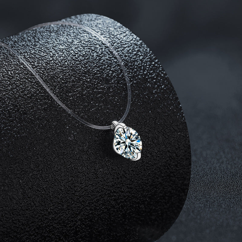 S925 Sterling Silver Moissanite Mermaid Tears Necklace