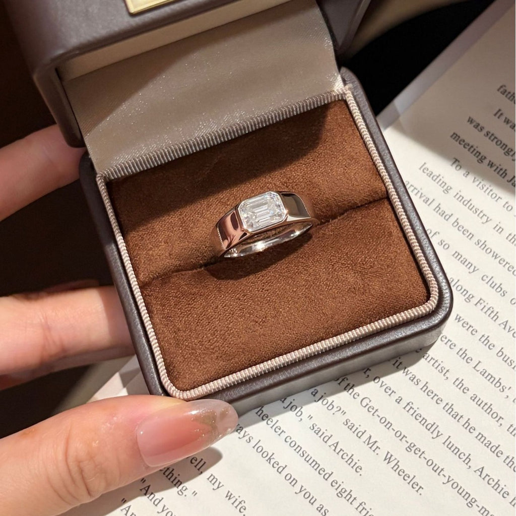 S925 Sterling Silver Moissanite Ring