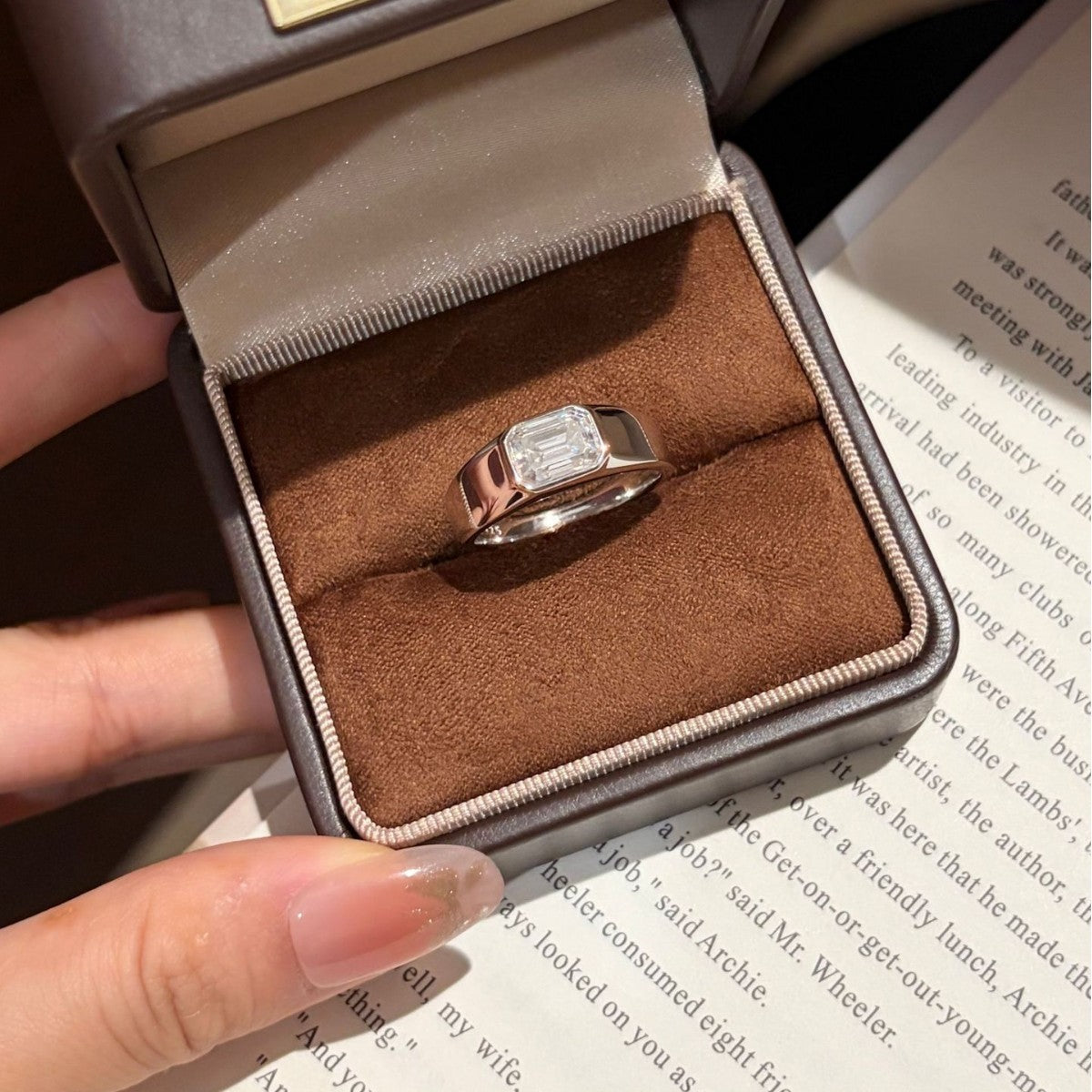 S925 Sterling Silver Moissanite Ring