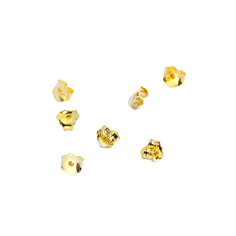 S925 pure tremella plug anti-slip earrings accessories